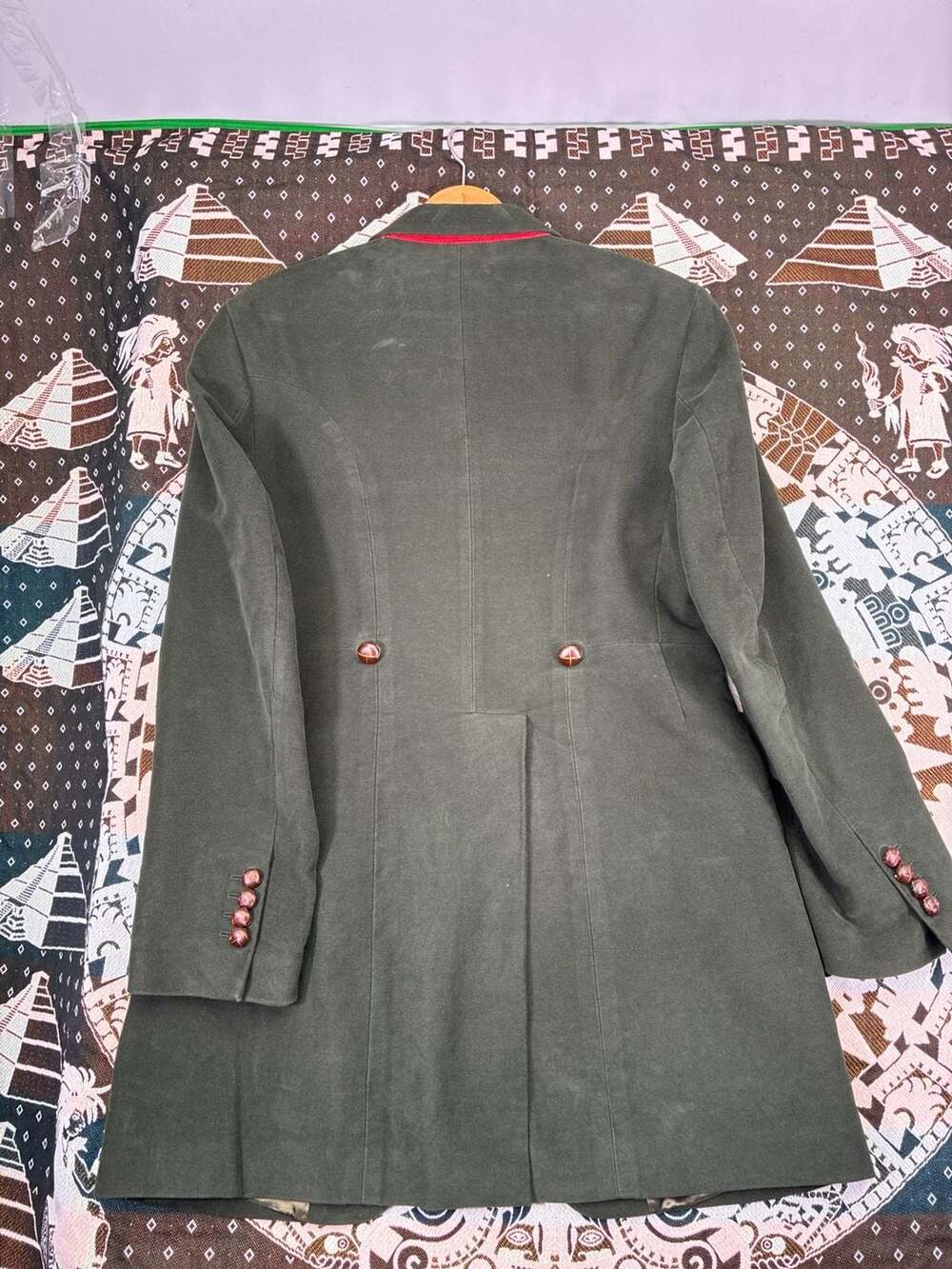 J. Peterman Duca Visconti Moleskin Sport Coat Blazer Green Size 36 - Picture 13 of 15